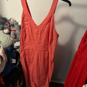 Coral Sleeveless Dress